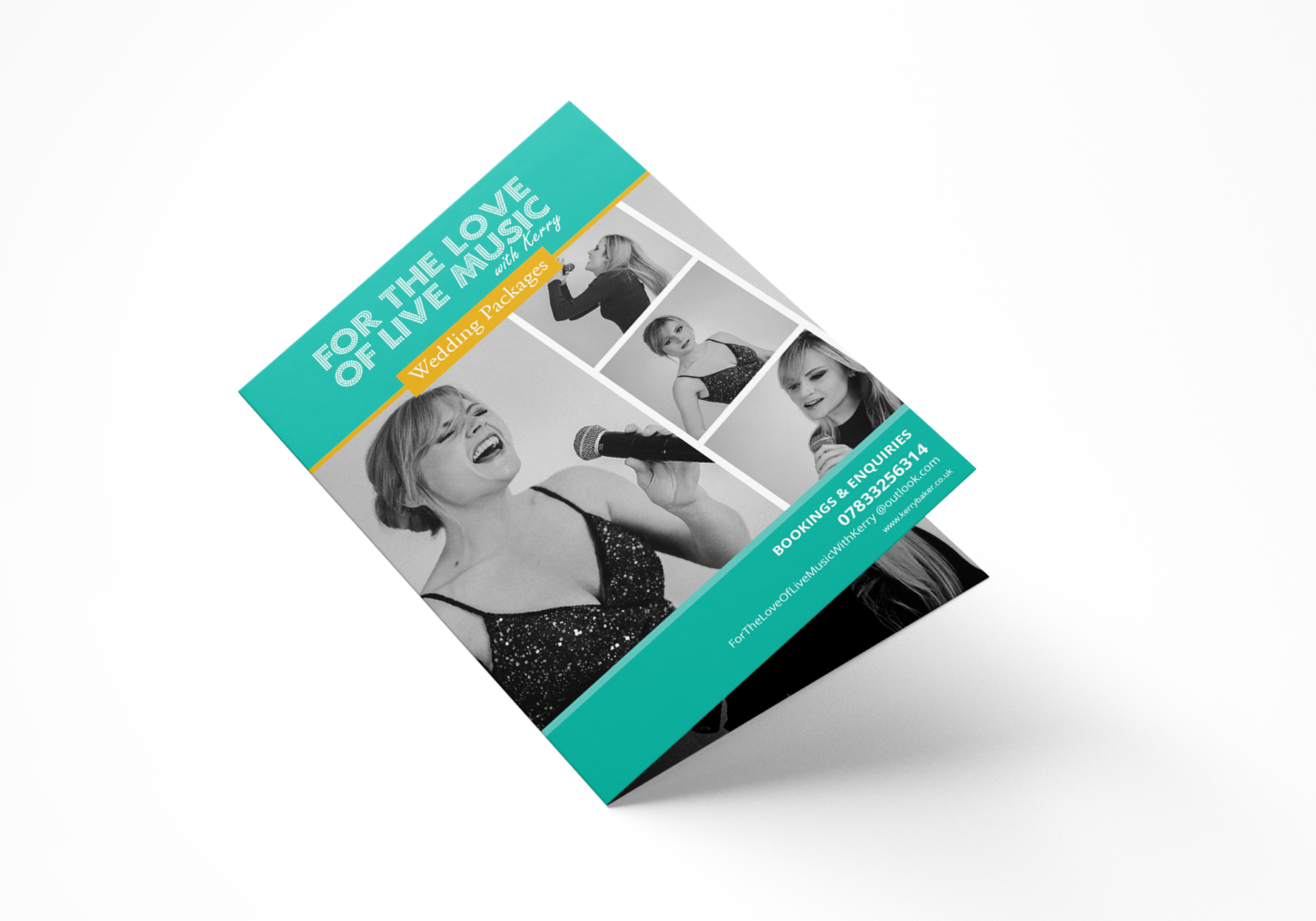 For the Love of Live Music 2 Bifold A4 Mockup 1